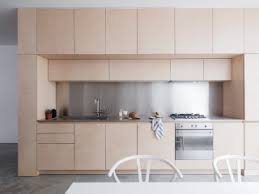 kitchen with light wood cabinets