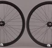 Track Attack POLISHED BLACK 32h Track Bike Fixed Gear Aero Wheelset 42mm