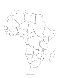 Map of africa showing physical features this is a physical map of africa that shows all key geographical blackline map of africa with countries. Blackline Map Of Africa