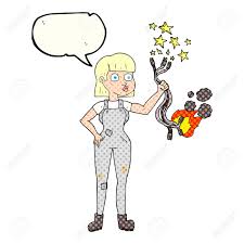 She's not even a pr Freihandig Gezeichnet Comic Sprechblase Cartoon Weiblichen Elektriker Lizenzfrei Nutzbare Vektorgrafiken Clip Arts Illustrationen Image 53494659