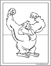 And you can freely use images for your personal blog! Gorilla Coloring Pages Print And Customize
