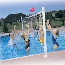Pool Volleyball Set Backyard Swimming Poolside Water Ball Exercise Sport Games Dunnrite Pool Volleyball Net Pool Basketball Swimming Pool Games
