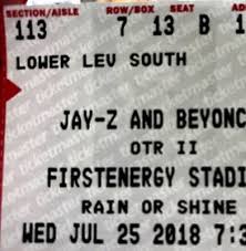 2 Tickets On The Run Ii Beyonce Jay Z 9 29 18 Levis