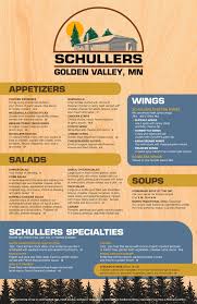 What is a typical british dinner like today? Menu Schullers Tavern