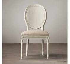 Rh S Vintage French Round Cane Back Fabric Side Chair We 39 Ve Reproduced Th Idee Deco Salon Moderne Chaises De Salle A Manger Francaises Table Salle A Manger