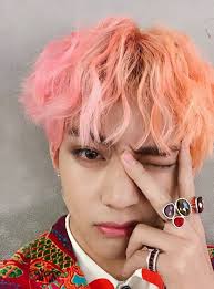 Image Result For Taehyung Peach Hair 2018 Peach Hair Hair 2018 Hair