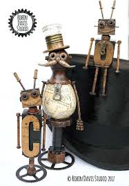 Robot Sculptures And Characters By Robin Davis Studio On Behance Scrap Metal Art Robot Sculpture Metal Art