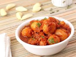 Lasaniya Batata Recipe Hot Spicy Gujarati Garlic Potato Curry Recipe Recipes Indian Vegetarian Dishes Indian Food Recipes