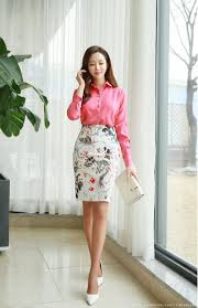 Floral Print High Waisted Pencil Skirt Fashion Work Outfits Women Trendy Skirts