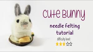 Keep felting little pieces and adding them to the face. Cute Bunny Needle Felting Tutorial Youtube