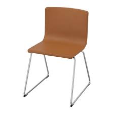 Bernhard Chrome Plated Mjuk Golden Brown Chair Ikea Ikea Chair Leather Dining Chairs