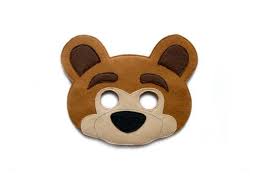 Bear Felt Mask Woodland Animal Mask Masha And The Bear Inspired Bear Mask Kids Mask Adult Bear Mask Brown Bear Mask Bear Photo Prop Con Imagenes Mascara De Oso Caretas De
