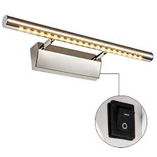 Led Mirror Lights Dailyart 5w Bathroom Mirror Lamp 180 Adjustable Wall Lights With Switch Stainless Steel Bath Mirror Lamp Warm White Ip44 Energy Class A Dailyart