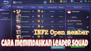 Saat leader keluar dari squad maka. Ternyata Gini Cara Memindahkan Leader Squad Fydgaming 009 Youtube