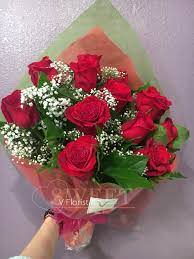 Check spelling or type a new query. Simple Red Roses Bouquet By V Florist