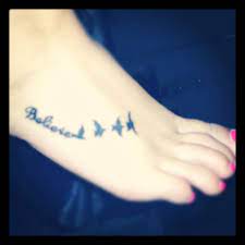 Foot tattoos have been a trend among women. Pin By Trisha Schwerin On Tattoos Believe Foot Tattoos Foot Tattoos Tattoos