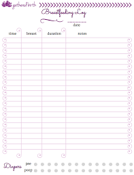 Free Printable Breastfeeding And Diaper Log To Help You