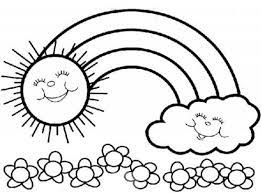The Sun And Cloud Are Happy Because Of Rainbow Coloring Pages Letscolorit Com Kindergarten Coloring Pages Preschool Coloring Pages Free Coloring Pages
