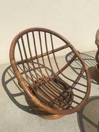 The cushion inside is kapok or a. Vintage Rattan Papasan Chair Chairs Ottomans Living Room Furniture