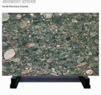Verde Butterfly Granite with White Cabinets