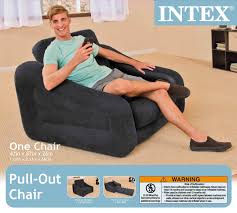 intex inflatable pull out chair twin bed mattress sleeper 68565 inflatable air mattress inflatable bed intex