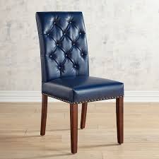 Hudson Navy Blue Vegan Leather Dining Chair With Walnut Wood Dining Chairs Navy Dining Chairs Blue Dining Chair
