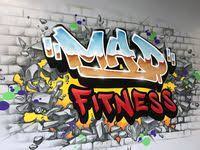 discovery institute gym graffiti mural fitness center gym art gym wall decal mural