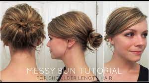 It's a super duper easy hair tutorial, but hopefully it gives you some great inspo!. Messy Bun For Shoulder Length Hair Youtube