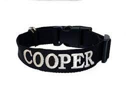 Black With White Dog Collar For Pierre Personalized Dog Collars Preppy Dog Collar Dog Person