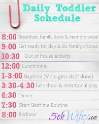 Daily Toddler Schedule And Routine With Tot School And