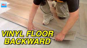 How To Install Luxury Vinyl Plank Flooring Backwards Diy Mryoucandoityourself Youtube