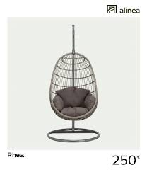 Alinea Decoration Rhea Fauteuil Suspendu Gris Effet Rotin Tresse Fauteuil Suspendu Fauteuil Suspendu