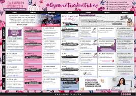 Calendario Octubre 2019 Rutinas De Ejercicio Entrenamiento Mensual Ejercicios De Deporte
