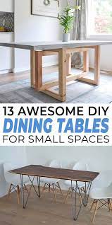 What you see here is an early 1900's oak pedestal table that i found at the local goodwill well over a year ago. 13 Awesome Diy Dining Tables For Small Spaces Ohmeohmy Blog