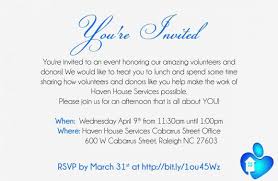 Starting back in the 18th century, lunch was used to be a snack between meals. Donor Appreciation Event Invitation