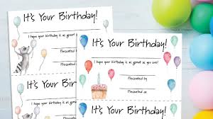 Perfect attendance certificate fill in the blank certificates. Birthday Certificates Free Printable For Teachers Weareteachers