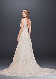 Banded Eyelash Lace Layered Wedding Dress David S Bridal Layered Wedding Dresses Davids Bridal Wedding Dresses Wedding Dresses