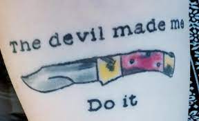 I don't draw very many sassy characters, so this was fun to try#autumnalwoodinktober. I Swear To God The Devil Made Me Do It My Tattoo I Got On My Arm Thefrontbottoms