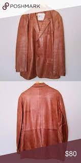 Vintage London Fog Men S Leather Jacket In Cognac Leather Jacket Vintage London Men S Leather Jacket