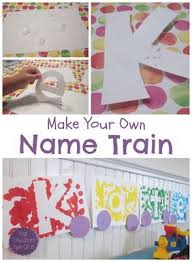 Creating A Name Train Craft And Train Snack For Preschoolers Train Crafts Trains Preschool Name Train