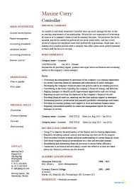 See good cv format examples and templates. Controller Resume Accounts Examples Sample Template Job Description Budgets Finance Skills