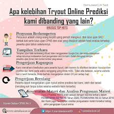 Aplikasi simulasi tes pppksimulasi tespppk memberikan gambaran yang mirip dengan tes pppk sebenarnya. Tryout Online Nasional Tahap 12 2021 Tryout Online Nasional Simulasicat Id
