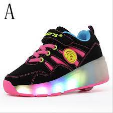 zapatos led con ruedas 2 estilos rosa children shoes kid shoes sneakers with wheels