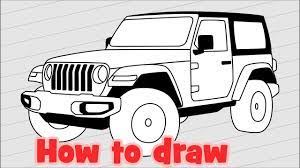 Today in this drawing guide, we will tell you how to draw a car jeep wrangler.that drawing machines is one of the most popular cars on world more precisely in usa. How To Draw Jeep Wrangler Jl Jk Rubicon Youtube