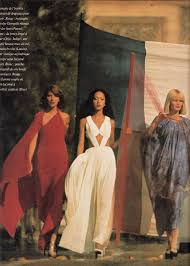 Jean Patou Madame Gres And Lanvin Left To Right Elle France September 1st 1975 Photographed By Madame Gres Vintage Fashion Photography Fashion History