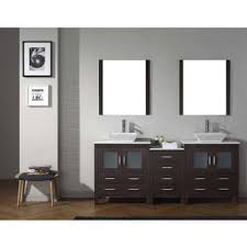 Make the most of your storage space and create an. Bathroom Vanities 78 Dior Double Sinks Bathroom Vanity Set In Multiple Finishes With Countertop By Virtu Usa Kitchensource Com