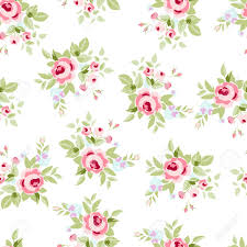 Vintage tropical flower pattern vector. Seamless Floral Pattern With Little Flowers Pink Roses Vector Royalty Free Cliparts Vectors And Stock Illustration Image 49302566