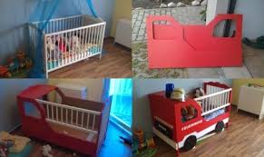 Ikea Hack Hensvik Babybett Zur Feuerwehr Fire Truck Cross Stitch World Kreuzstich Welt Kinderbett Junge Kinder Zimmer Ikea Babybett