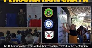 He has become persona non grata in our club since his angry outburst. 3 Davao De Oro Towns Declare Cpp Npa Persona Non Grata Philippine News Agency