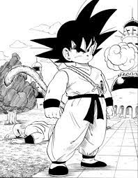 Son goku is a fictional character and main protagonist of the dragon ball manga series created by akira toriyama.he is based on sun wukong (known as son goku in japan and monkey king in the west), a main character in the classic chinese novel journey to the west (16th century), combined with influences from the hong kong martial arts films of jackie chan and bruce lee. Respect Kid Goku Dragon Ball Manga Respectthreads
